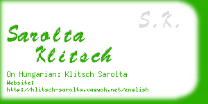 sarolta klitsch business card